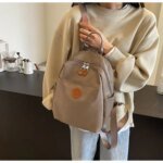 2025 New Hot Women's Backpacks Designer High Quality Soft Nylon Simple Fashion Bag(khaki) - Image 2