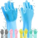 2Pcs Magic Silicone Dish Washing Gloves(2Pcs)