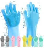 2Pcs Magic Silicone Dish Washing Gloves(2Pcs) - Image 2