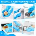 2Pcs Magic Silicone Dish Washing Gloves(2Pcs) - Image 4