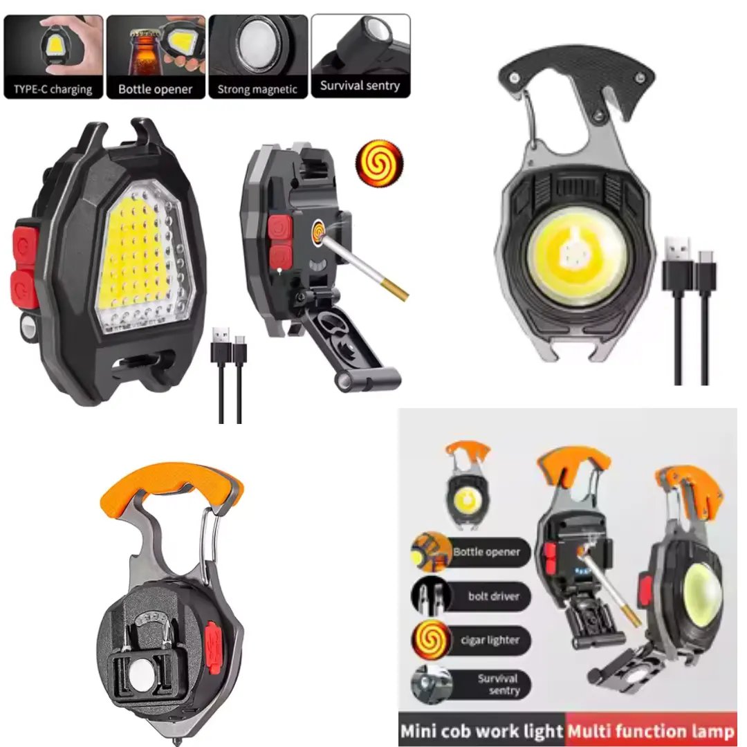 3-Gear-Mini-Rechargeable-Flashlight-Pocket-Keychain-Torch-Cigarette-Lighter-COB-Light-With-Screwdriver-Wrench-Tactical-Lantern-1 3 Gear Mini Rechargeable Flashlight Pocket Keychain Torch Cigarette Lighter COB Light With Screwdriver Wrench Tactical Lantern - Image 1