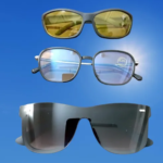 3 Glasses Combo Package - Stylish White Glasses & Black Glasses & Night Vision Sunglasses - 3 in One