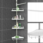 Adjustable Bathroom Corner Shelf Rack - Image 2