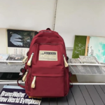 Aesthetic Large Capacity Backpack (Red) - Image 3