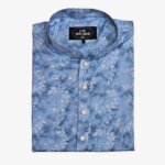 All over Print Cotton Panjabi (Sky Blue)