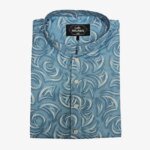 All over Print Cotton Panjabi (Sky Blue) - Image 2