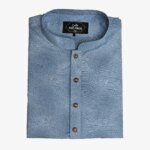 All over Print Cotton Panjabi ( Sky+blue)