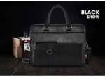 Amsburg Laptop Leather Bag(Black) - Image 4