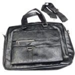Amsburg Laptop Leather Bag(Black) - Image 6