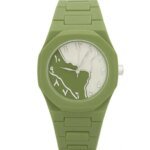 Arabic Dial Premium Marble Finish Ladies Watch with Butterfly Lock