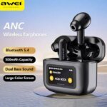 Awei T56 ANC Earbuds with LED Touch Display - Image 4