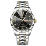 BINBOND 2521 Luxury Brand Luminous Quartz Watch For Men (Black Dial) - Image 2