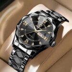BINBOND 2521 Luxury Brand Luminous Quartz Watch For Men (full black) - Image 2