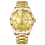 BINBOND 2521 Luxury Brand Luminous Quartz Watch For Men (full golden) - Image 2