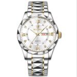 BINBOND 2521 Luxury Brand Luminous Quartz Watch For Men (silver)