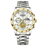 BINBOND B1236 Brand Fashion Tourbillon Dial Quartz Watches Men’s Luxury Stainless Steel - Image 3
