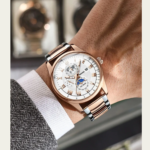 BINBOND B3982 New Style Silver Men Quartz Watch Authentic Stainless Steel Band  Date Display Dials Decoration Watch - Image 4