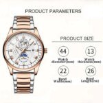 BINBOND B3982 New Style Silver Men Quartz Watch Authentic Stainless Steel Band  Date Display Dials Decoration Watch - Image 3