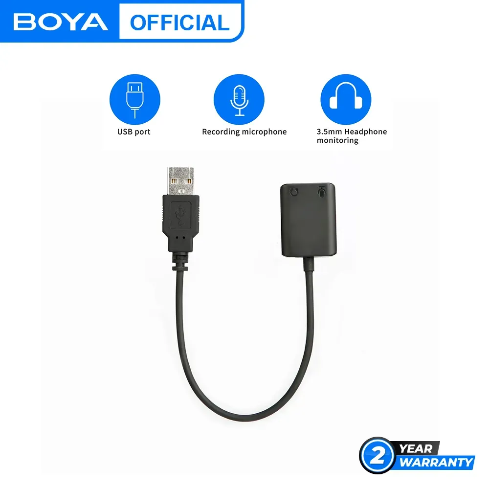 BOYA-BY-EA2L-USB-Sound-Adapter BOYA BY-EA2L USB Sound Adapter - Image 1