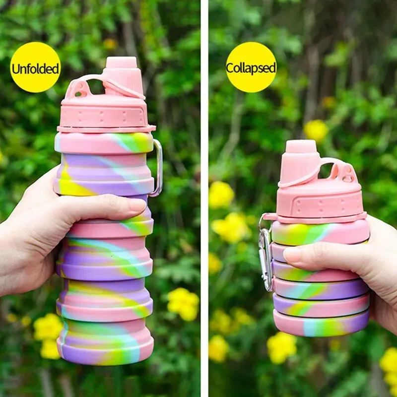 BZY-Foldable-Drinking-Water-Bottle-Leakproof-Fold-Silicone-Water-Bottles-Cup-With-Straw-Outdoor-Hiking-Camping-500ml-Multi-Color-1 BZY Foldable Drinking Water Bottle Leakproof Fold Silicone Water Bottles Cup With Straw Outdoor Hiking Camping 500ml { Multi Color } - Image 1