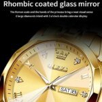 Butter Fly Lock OLEVS 9931G New Exclusive Design Quartz Watch for Men Golden - Image 6