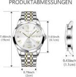 Butter Fly Lock OLEVS 9931G New Exclusive Design Quartz Watch for Men Silver - Image 4