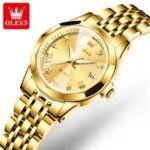 Butter Fly Lock OLEVS Watch for Women  (golden) - Image 4