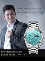 Butter Fly Lock  OLEVS Watch for mens (stell chain  paste dial ) - Image 3