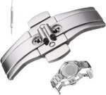 Butter  Fly Lock Olievs  Stainless Steel fashionable  Couple watches +1pcs chain cutter+ 2 pcs battery  Silver black - Image 4