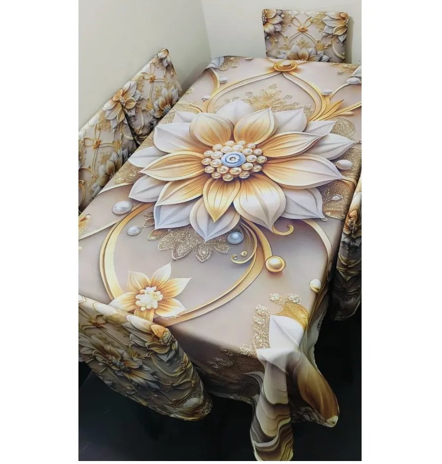 China-Premium-3D-Print-Table-Cloth-Set-48 China Premium 3D Print Table Cloth Set - Image 1