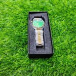 Citizen Watch Silver & Golden Chain with Green Display - Image 4