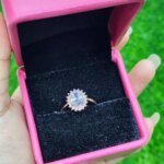 Classic Crystal Crown Ring – Golden Finish - Image 4