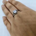 Crystal Bloom Silver Ring - Image 2