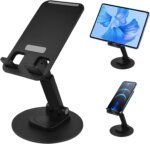 DOLPHY Adjustable & Foldable Phone/Tablet Holder | 360 Degree Metal Mobile Stand for Bed, Office Table, Desk & Home, PC, Smartphone & Tablets - Image 2