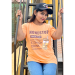 DTF Printed ladies  T shirt | Half Sleeve Plain | Regular Fit Ladies T Shirt for Women & Girls |