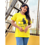 DTF Printed ladies  T shirt | Half Sleeve Plain | Regular Fit Ladies T Shirt for Women & Girls | - Image 2