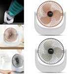 Desktop Mini Fan, Wide Angle Portable Rechargeable Desk Fan - Image 8