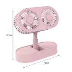 Double Motor Folding Table Top Fan - Image 8