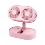 Double Motor Folding Table Top Fan - Image 2