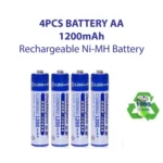 Doublepow AA 1200mAh NiMH Rechargeable Battery (4pcs) - Image 2