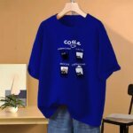 Drop shoulder T-shirt for Women (Blue) - Image 2