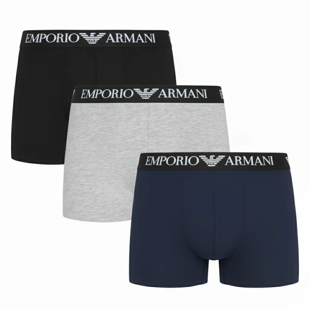 EMPORION-ARMANI-3-Pack-Boxer-Shorts-Mens-Trunks-Multi-Color EMPORION ARMANI 3-Pack Boxer Shorts Men's Trunks ( Multi Color) - Image 1