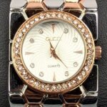 Elegant Multti Ladies Quartz Watch with Crystal Bezel – Premium Bracelet Design (White Dial) - Image 3