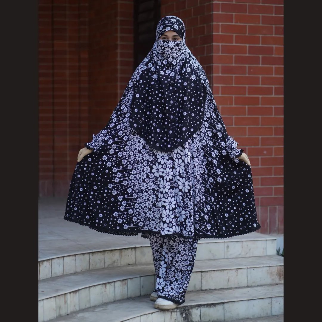 Elegant-Palazzo-long-Khimar-Set-5 Elegant Palazzo long Khimar Set - Image 1