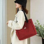 Fashion Shopping Bag (maroon) - Image 3