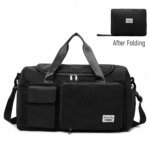 Fashionable Large Capacity Travel & Gym Bag - Black - Image 2
