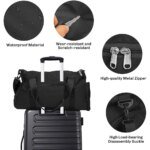 Fashionable Large Capacity Travel & Gym Bag - Black - Image 6