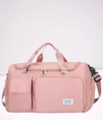 Fashionable Large Capacity Travel & Gym Bag - Pink - Image 2