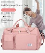 Fashionable Large Capacity Travel & Gym Bag - Pink - Image 3