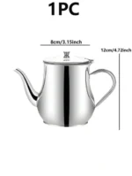 Filter Cooking Oil Pot Kitchen Large Capacity 410ml Stainless Steel Oil Strainer Pot Container Jug Storage Can - Image 3